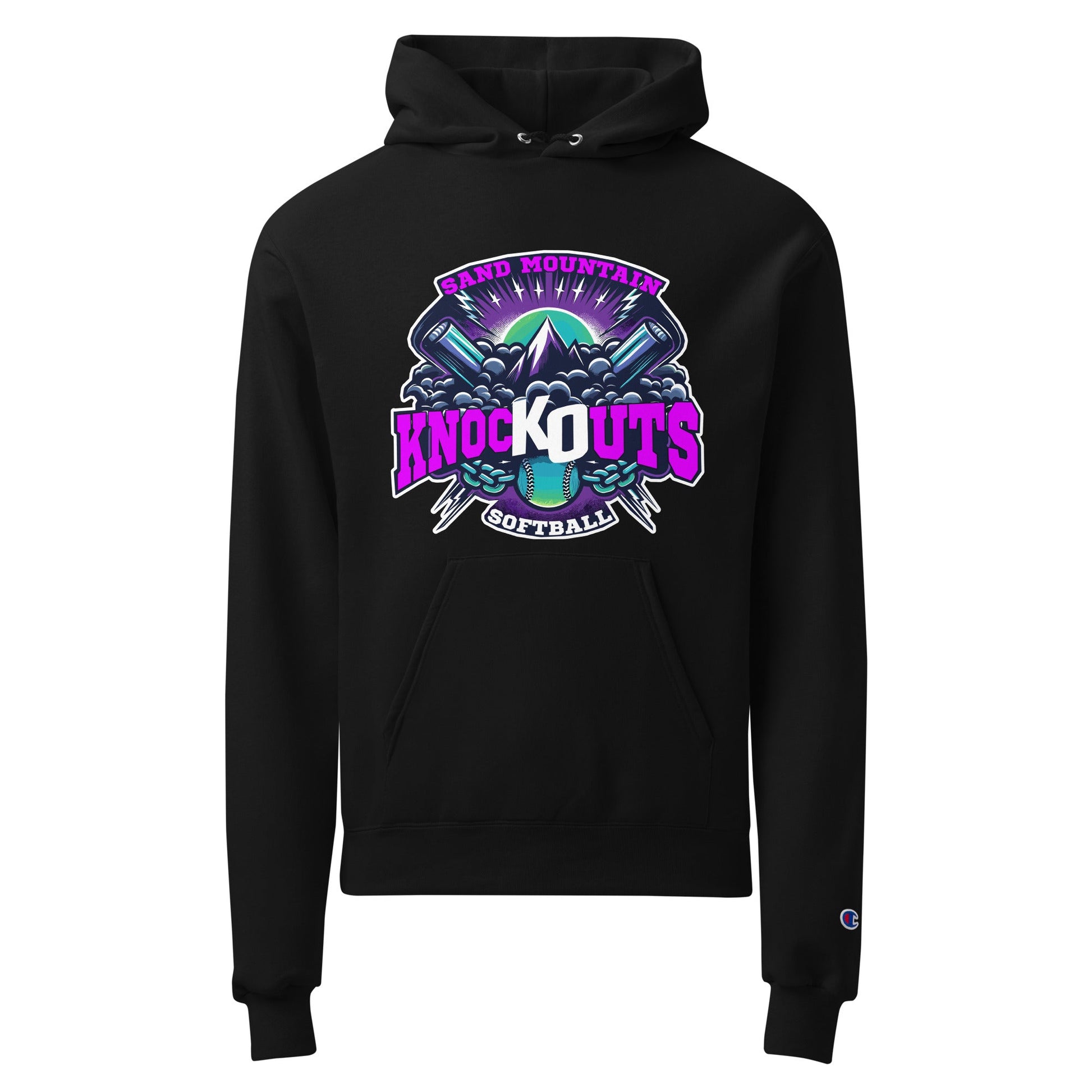 Signature | Champion Hoodie | Sand Mountain Knockouts | Ball & Bat Logo