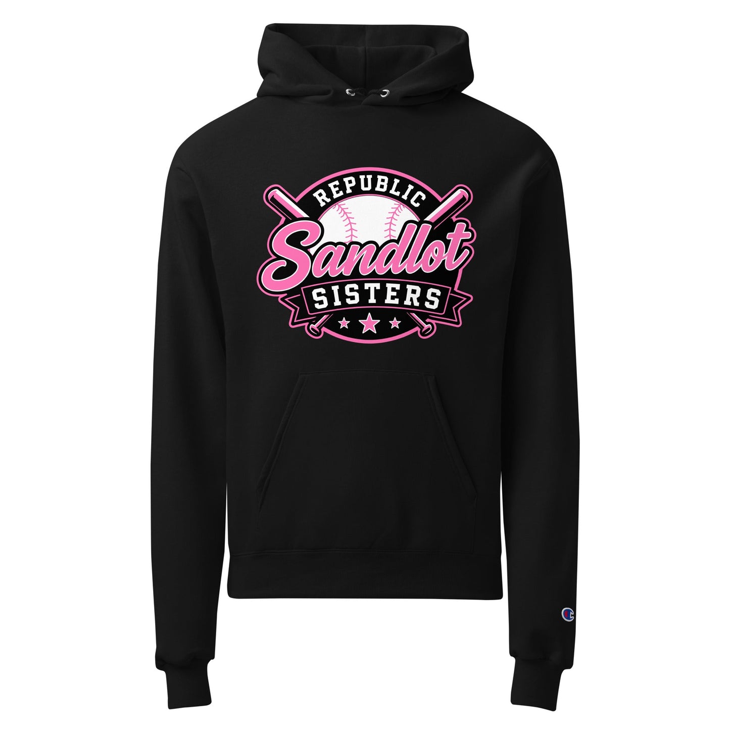 Signature | Champion Hoodie | Sandlot Sisters | Badge Logo