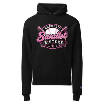 Signature | Champion Hoodie | Sandlot Sisters | Badge Logo
