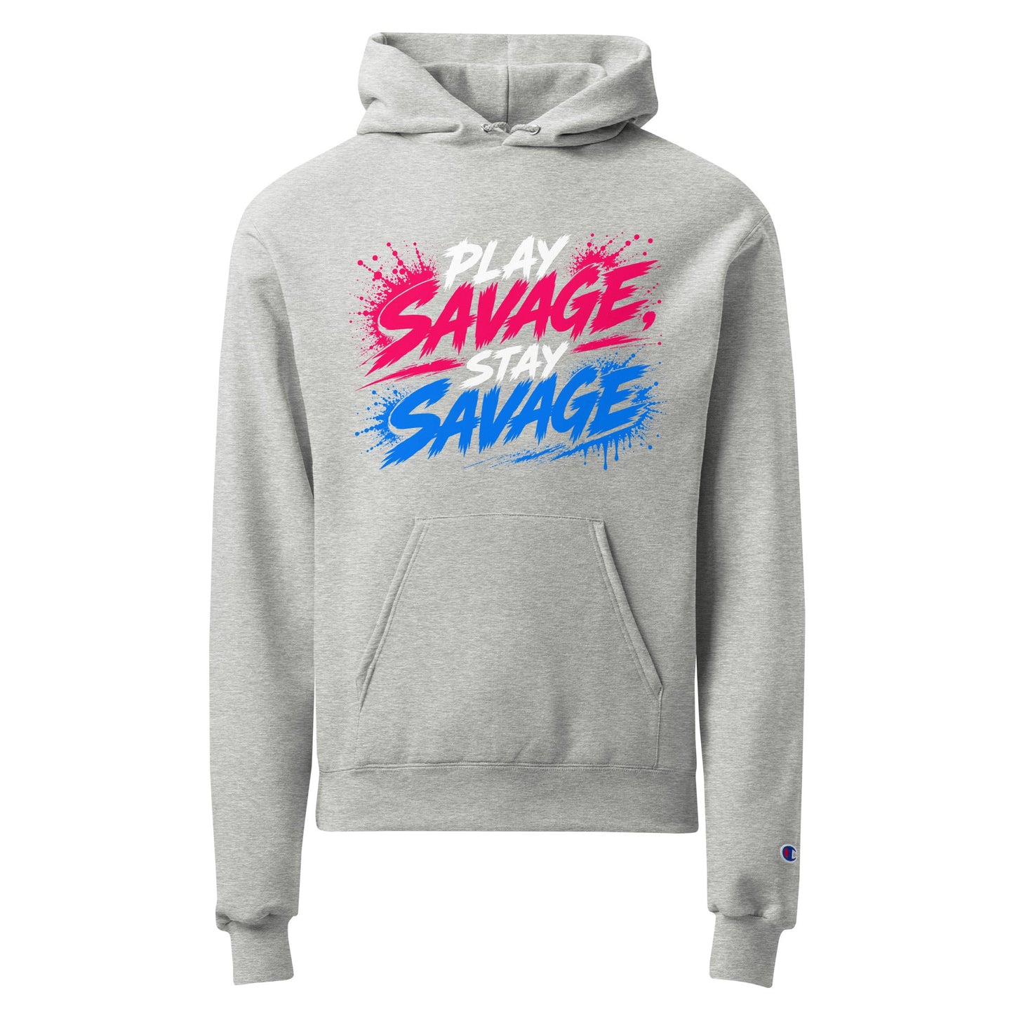 Signature | Champion Hoodie | Savage Softball | Play Stay Logo