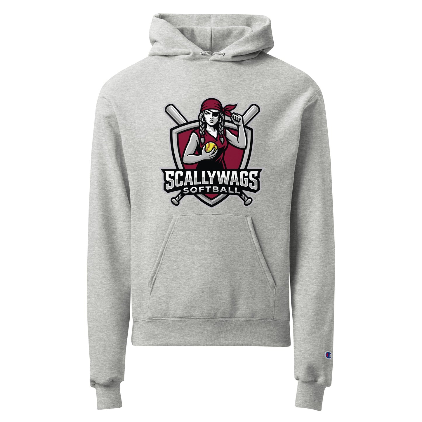 Signature | Champion Hoodie | Scallywags Softball | Crest Logo