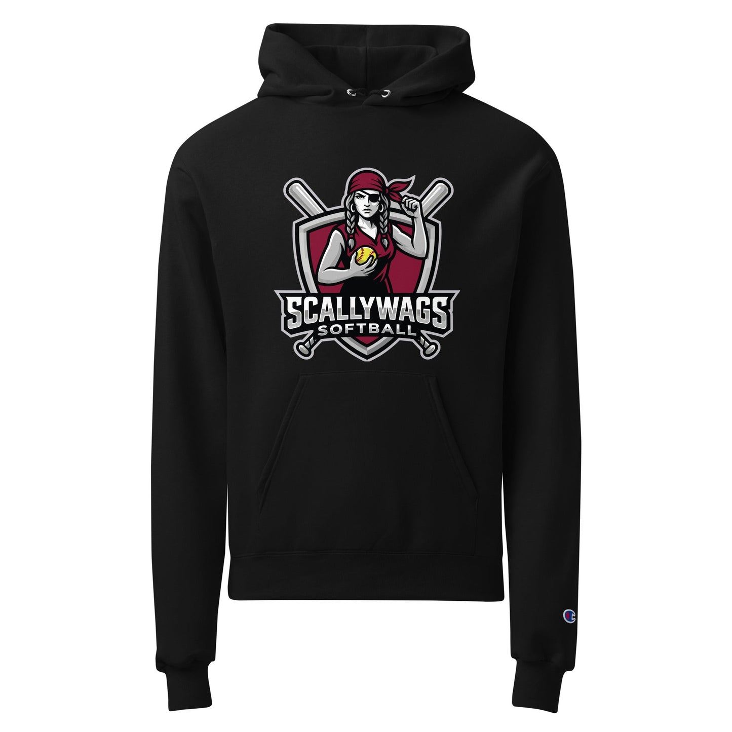Signature | Champion Hoodie | Scallywags Softball | Crest Logo