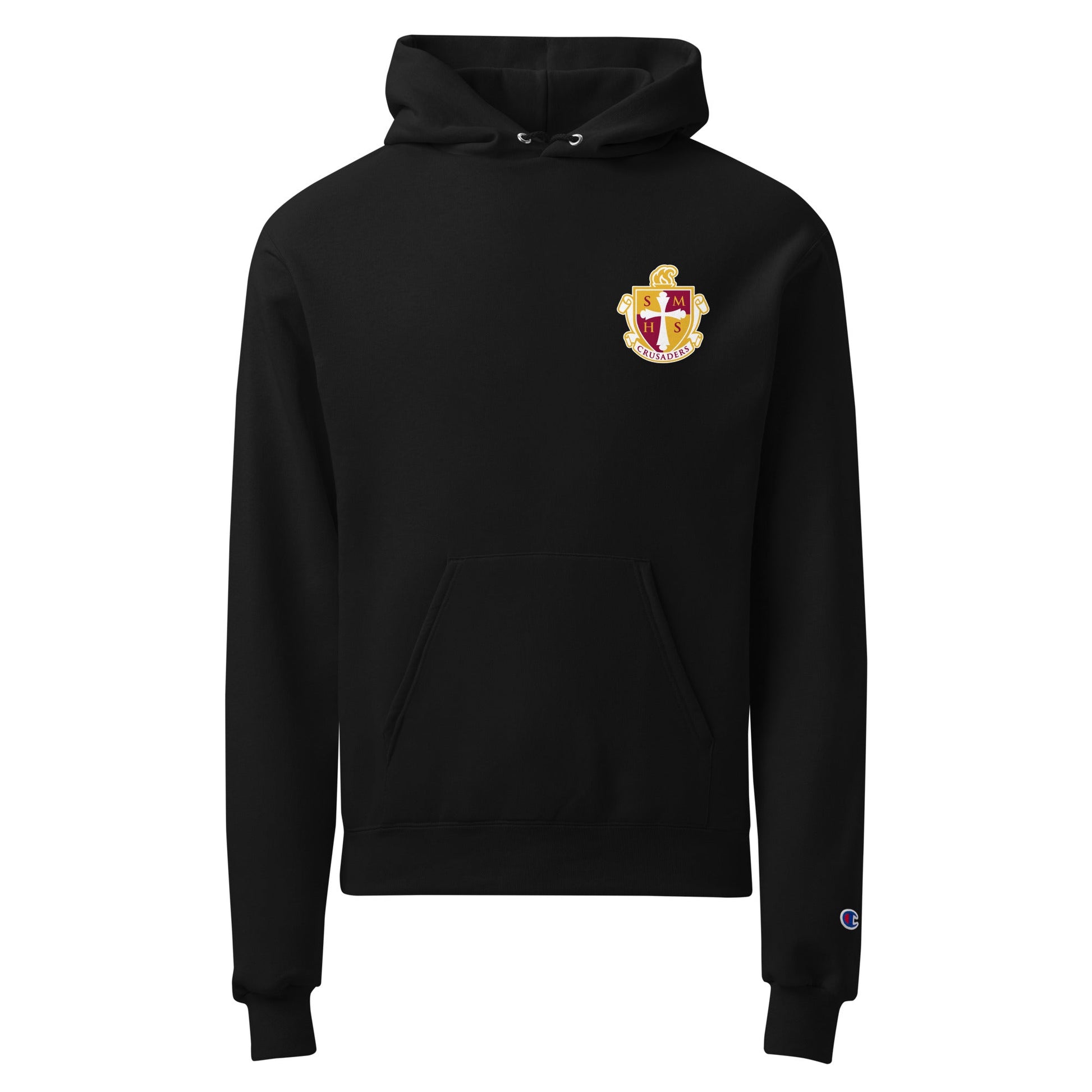 Signature | Champion Hoodie | Scecina High School Track and Field | Crest Logo