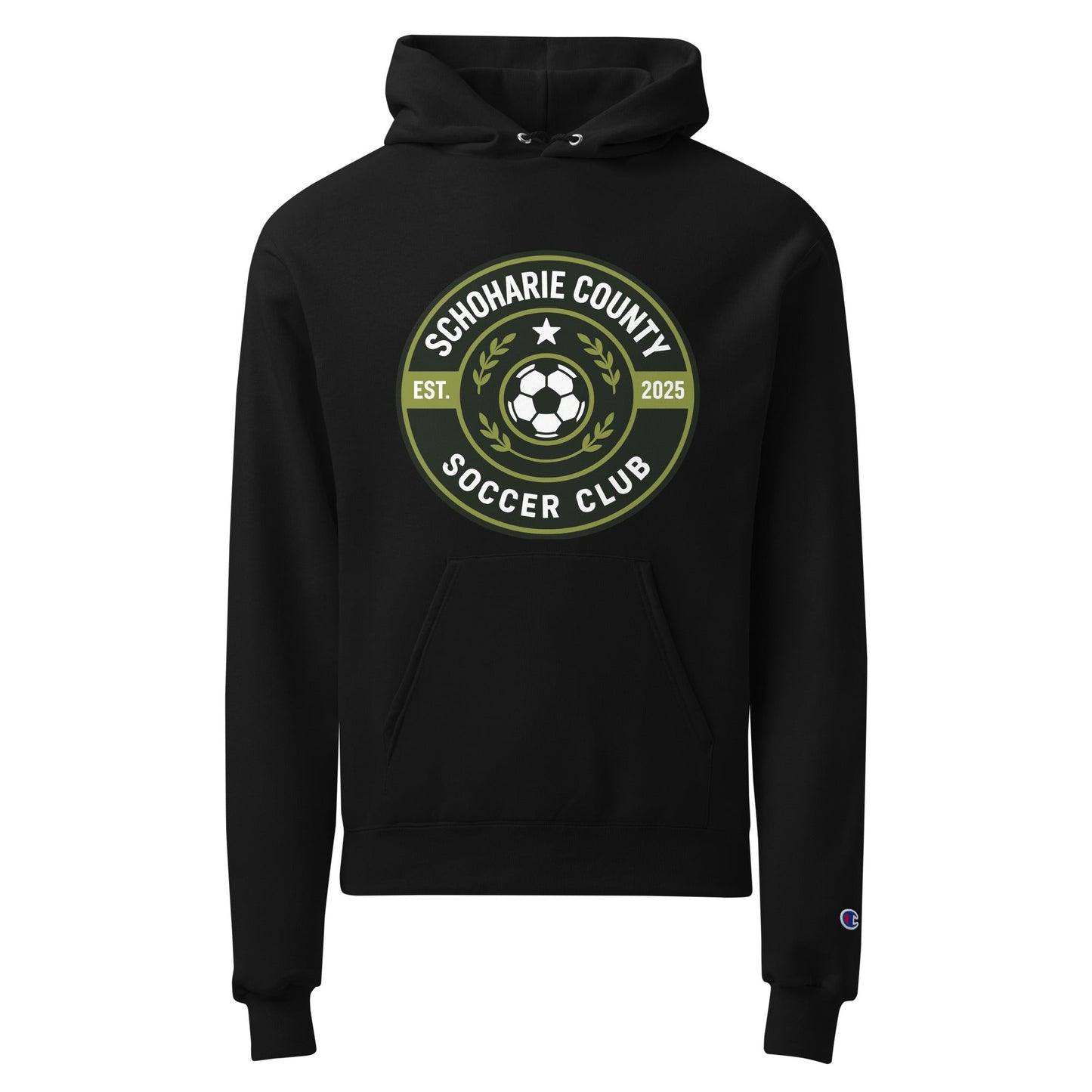 Signature | Champion Hoodie | Schoharie County Soccer Club | Badge Logo