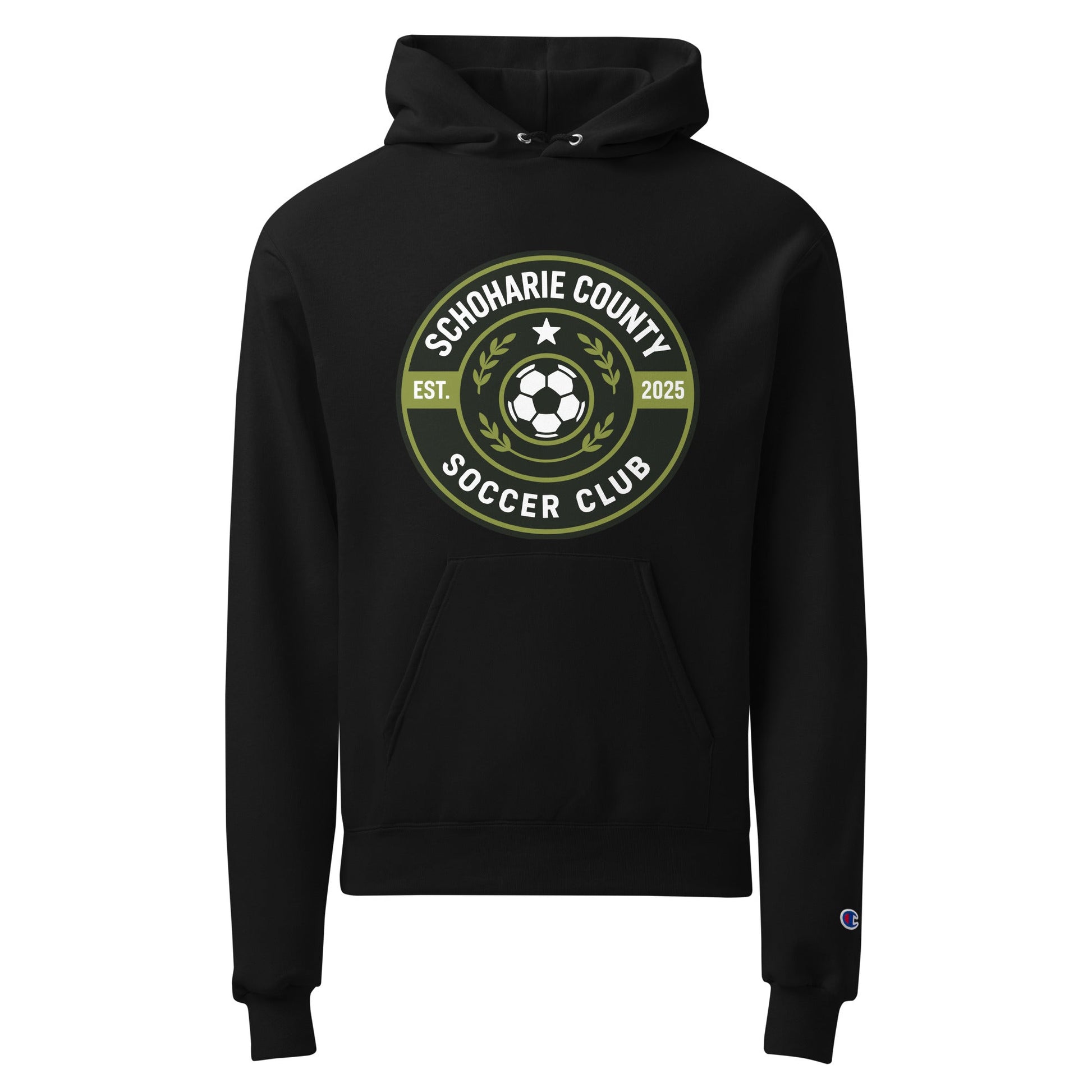 Signature | Champion Hoodie | Schoharie County Soccer Club | Badge Logo