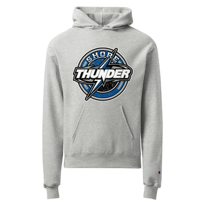 Signature | Champion Hoodie | Shore Thunder LLC | Badge Logo