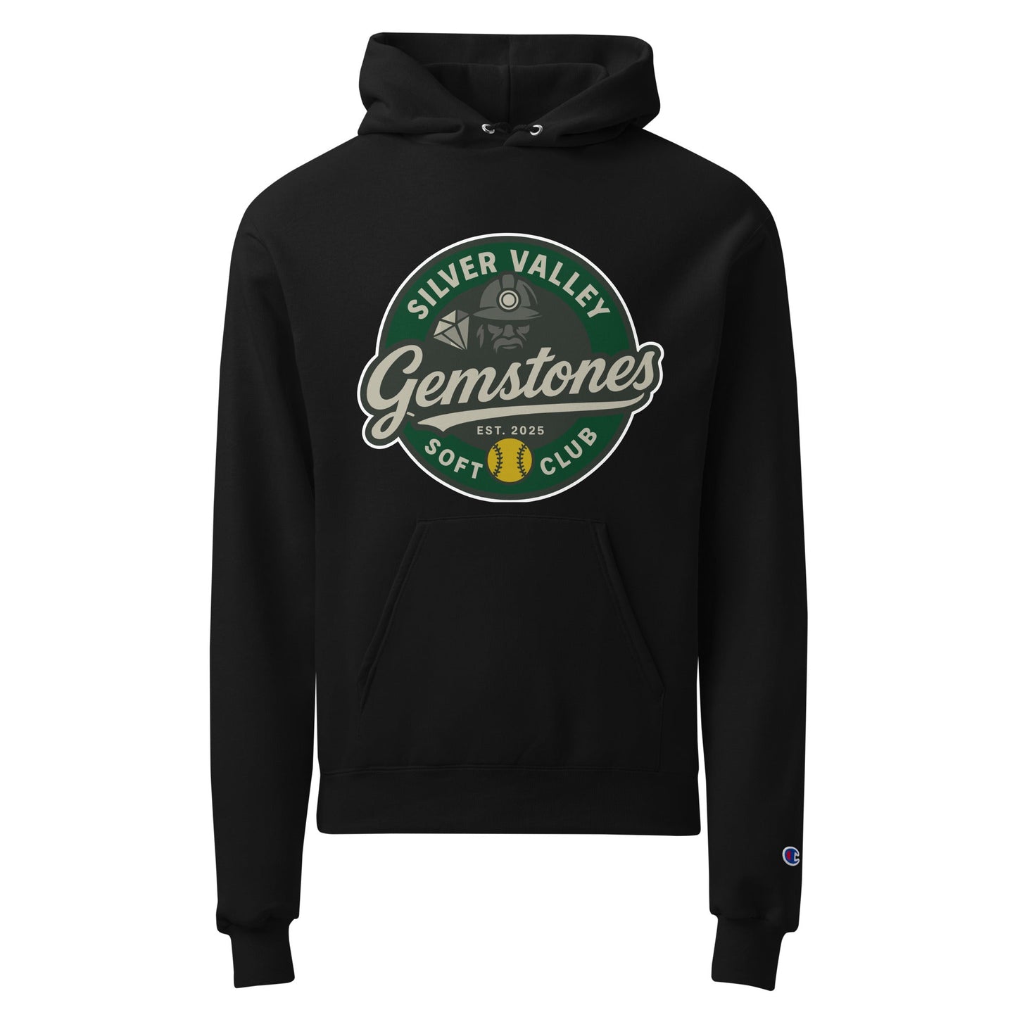 Signature | Champion Hoodie | Silver Valley Gemstones | Badge Logo