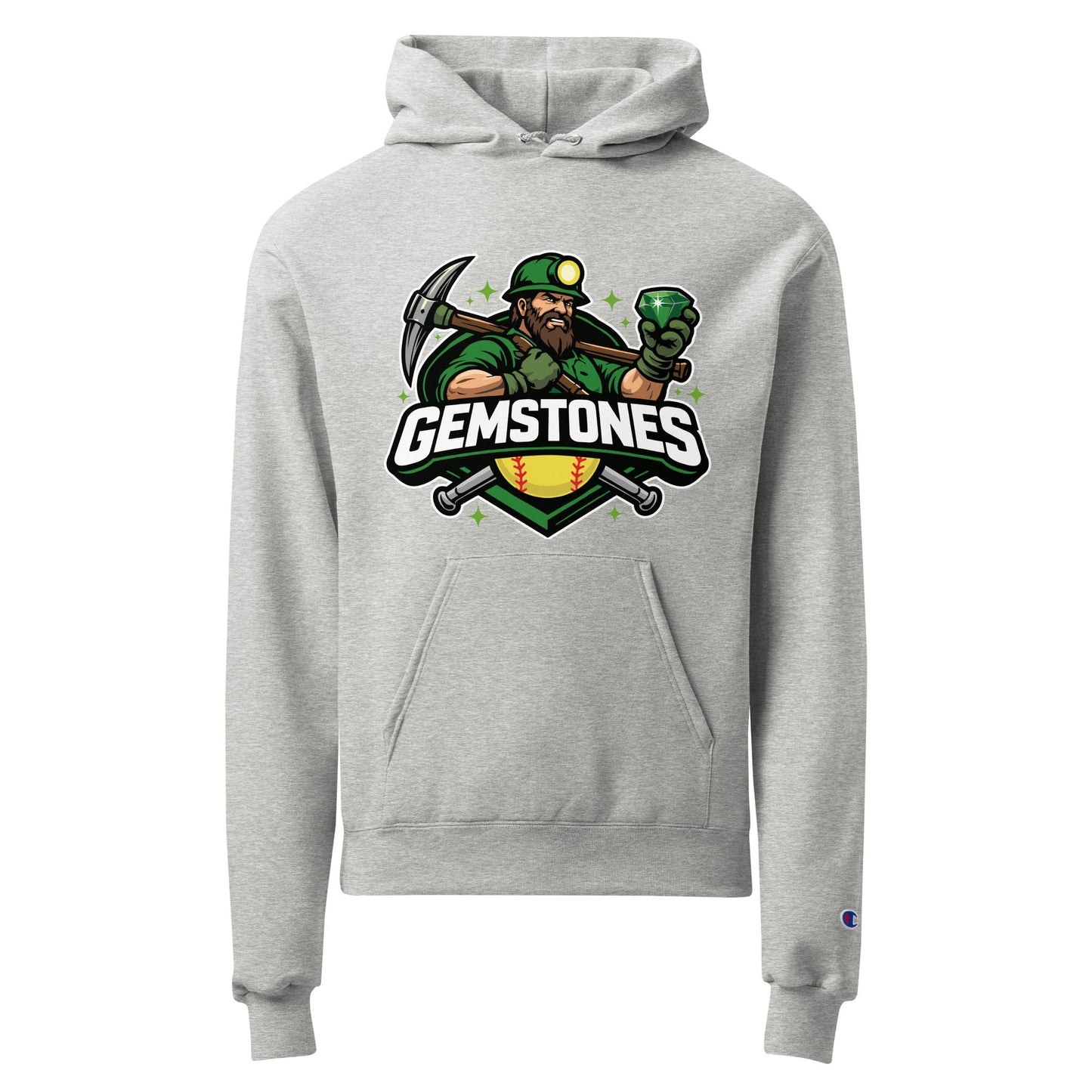 Signature | Champion Hoodie | Silver Valley Gemstones | Emerald Valley Logo