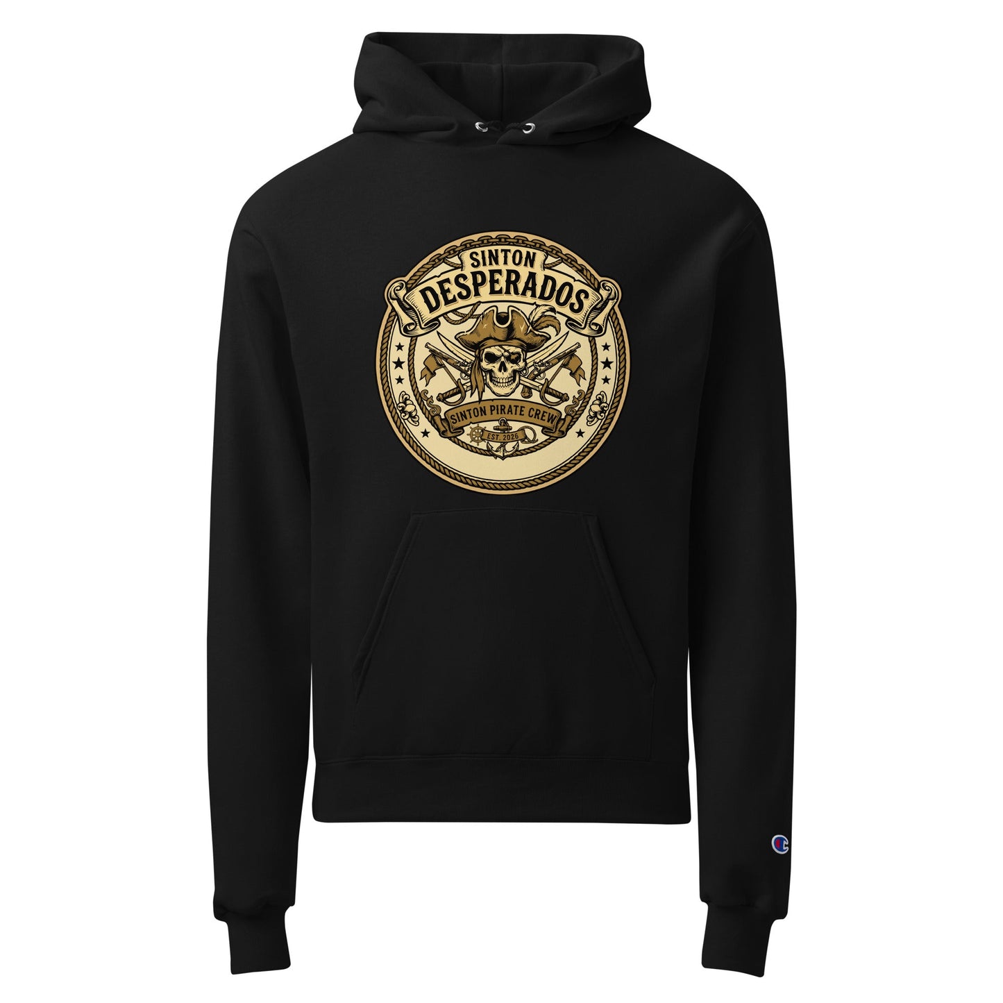 Signature | Champion Hoodie | Sinton Desperados Baseball | Badge Logo