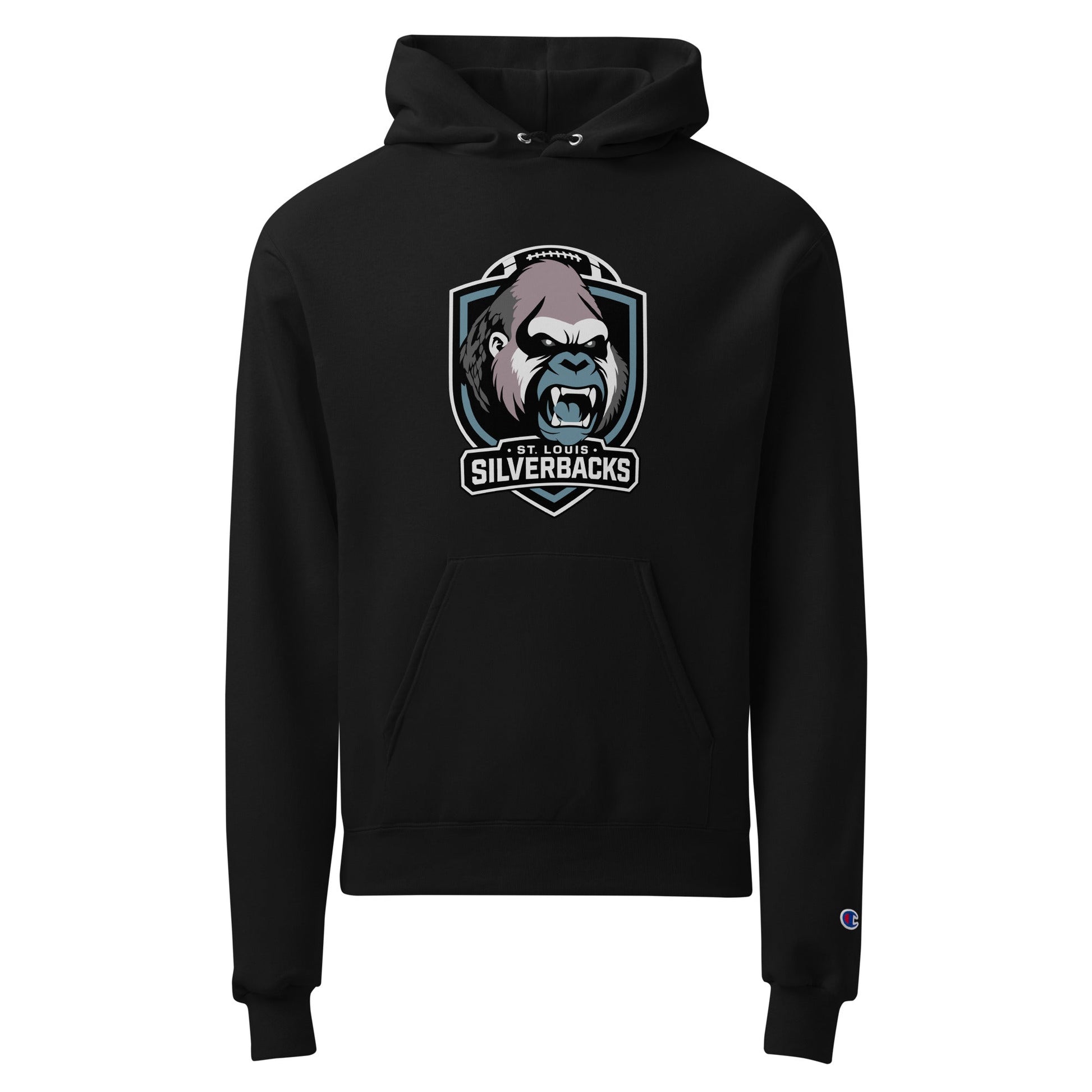 Signature | Champion Hoodie | St. Louis Silverbacks Women’s Football Team | Shield Logo