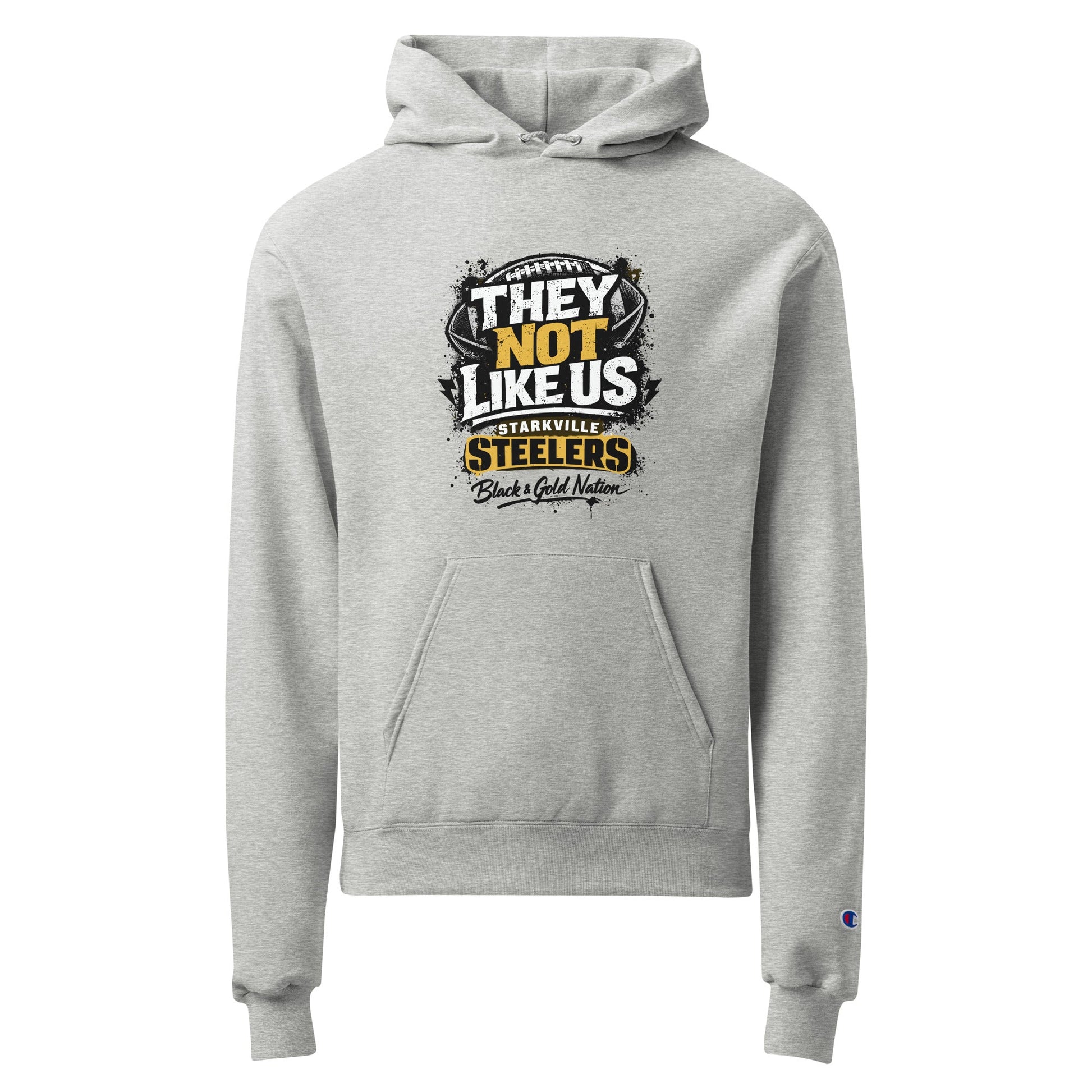 Signature | Champion Hoodie | Starkville Steelers | They Not Like Us Logo