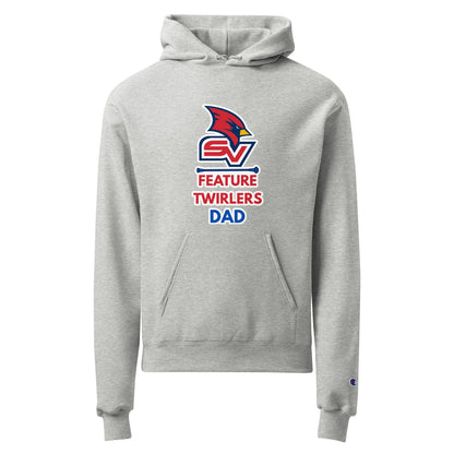 Signature | Champion Hoodie | SVSU Feature twirlers | Dad Logo
