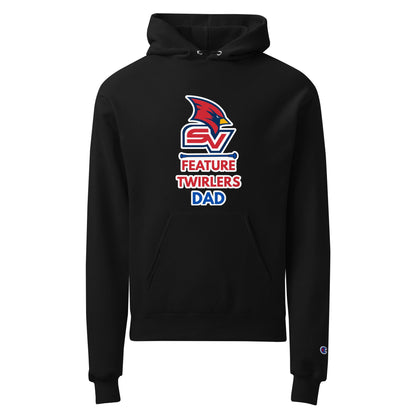 Signature | Champion Hoodie | SVSU Feature twirlers | Dad Logo