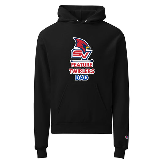 Signature | Champion Hoodie | SVSU Feature twirlers | Dad Logo