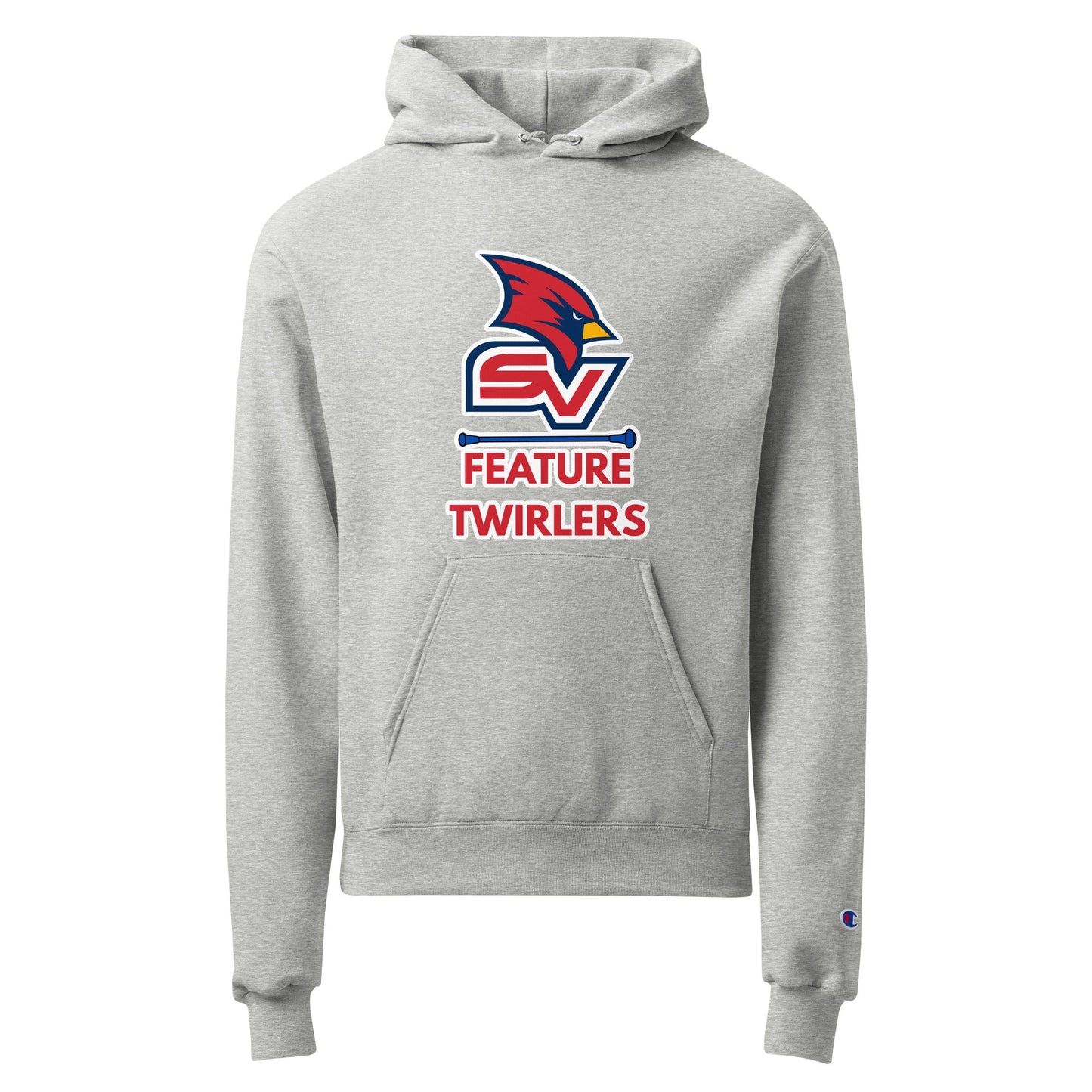 Signature | Champion Hoodie | SVSU Feature twirlers | Icon Logo