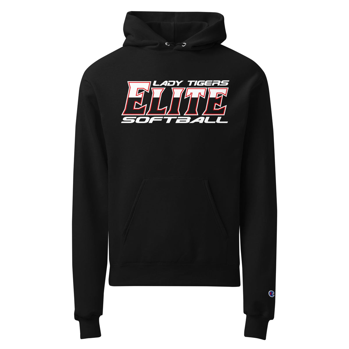 Signature | Champion Hoodie | Tigers Elite Softball | Modern Script Logo