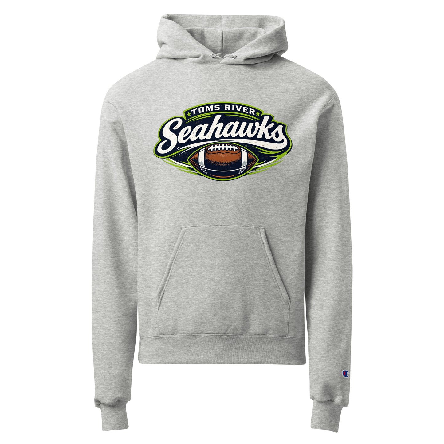 Signature | Champion Hoodie | Toms River Seahawks | Football Emblem Logo
