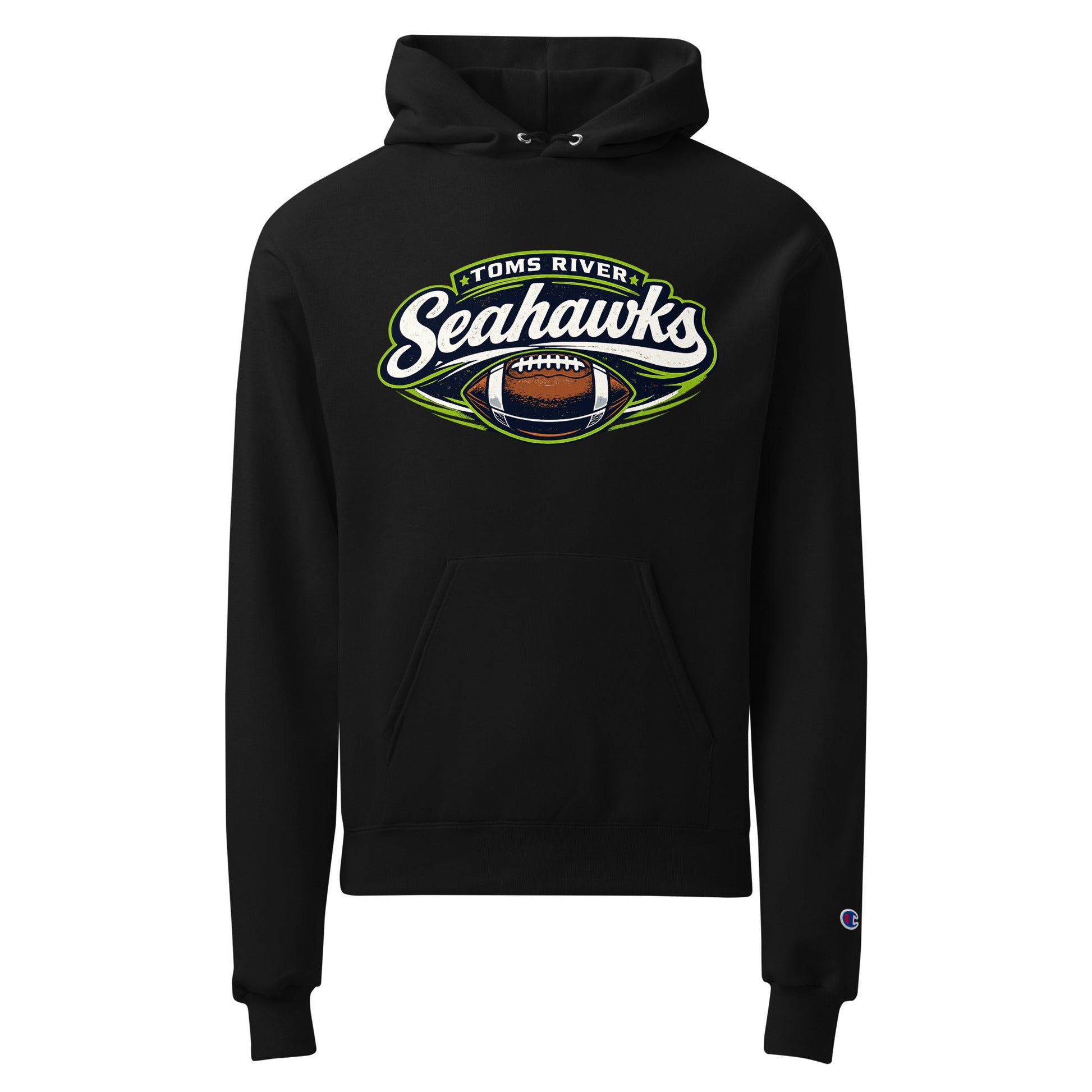 Signature | Champion Hoodie | Toms River Seahawks | Football Emblem Logo