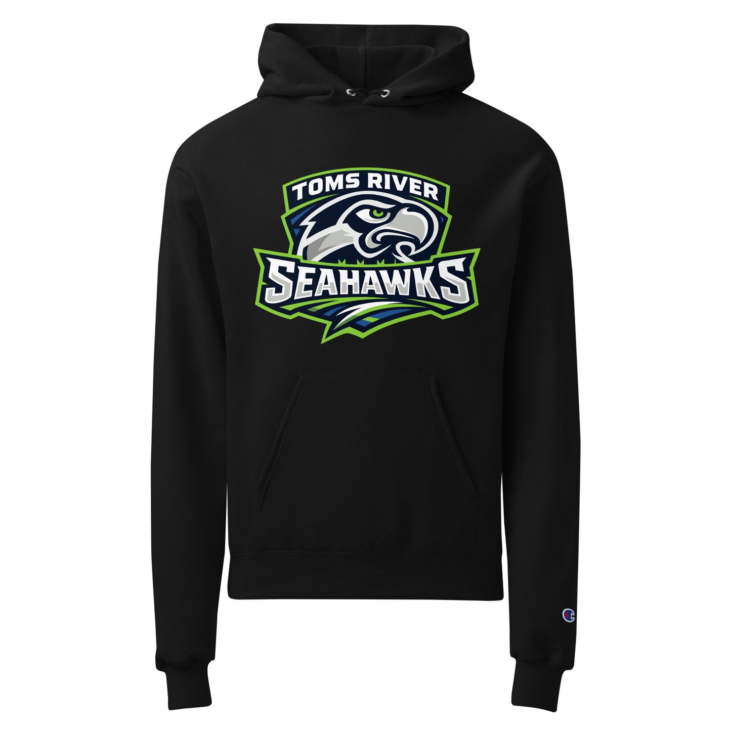 Signature | Champion Hoodie | Toms River Seahawks | Mascot Script Logo