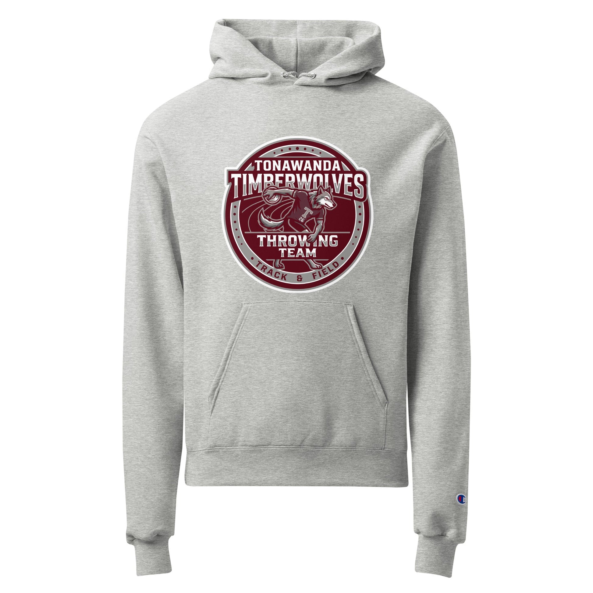 Signature | Champion Hoodie | Tonawanda High School Track and Field | Throwing Team Logo