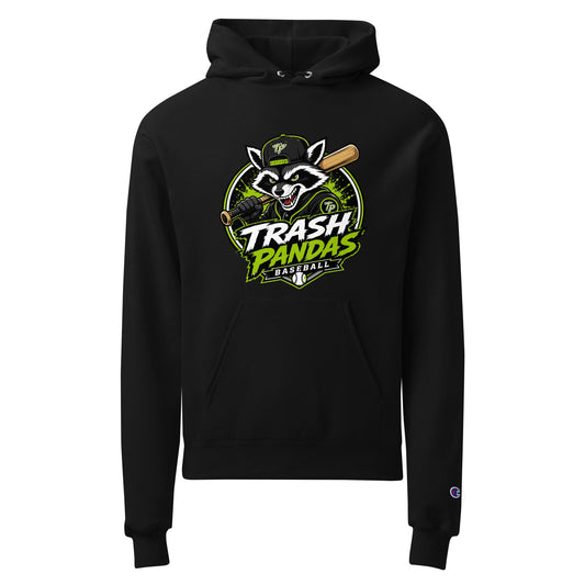 Signature | Champion Hoodie | Trash Pandas Baseball Organization | Mascot Logo