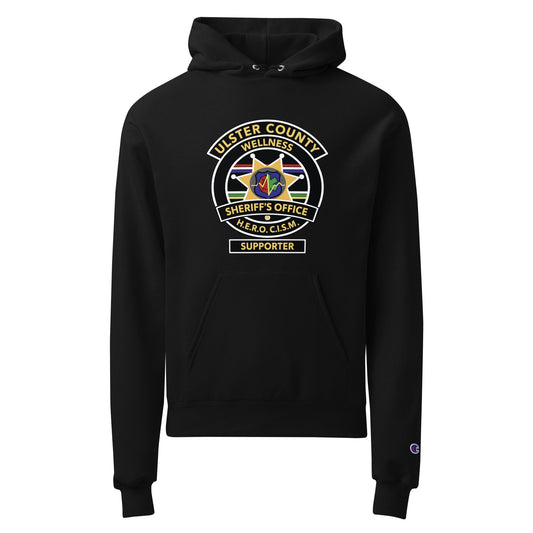 Signature | Champion Hoodie | Ulster County Sheriff's Office Wellness Division | Badge Logo