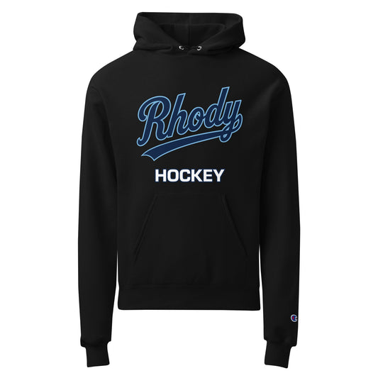 Signature | Champion Hoodie | URI Men’s Hockey | Athletics Logo