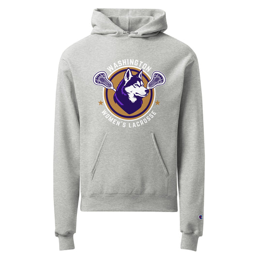 Signature | Champion Hoodie | UW Women's Club Lacrosse | Badge Logo