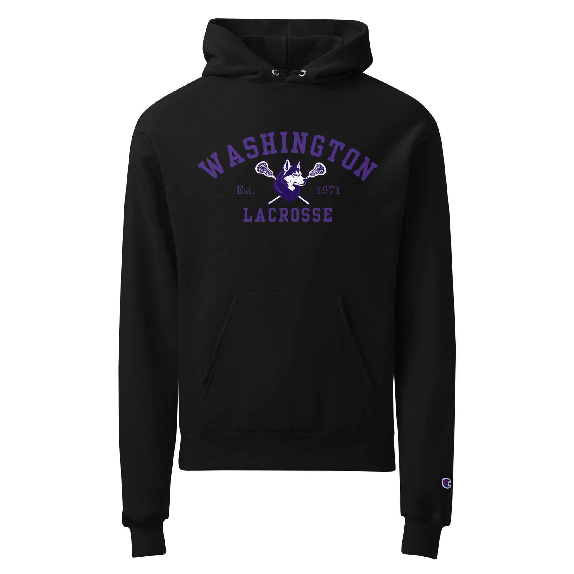 Signature | Champion Hoodie | UW Women's Club Lacrosse | Washington Lacrosse Logo