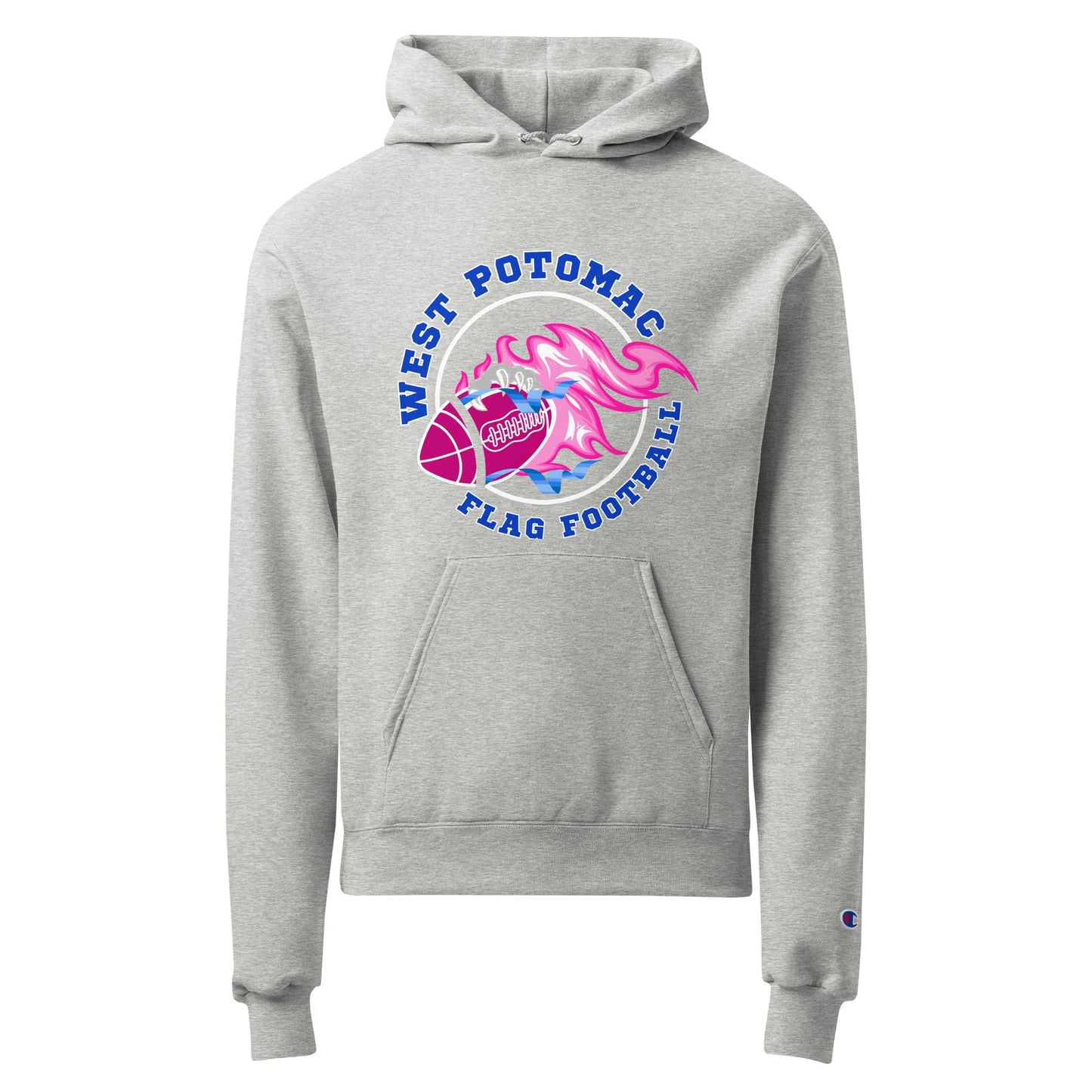 Signature | Champion Hoodie | West Potomac Flag Football | Crest Logo