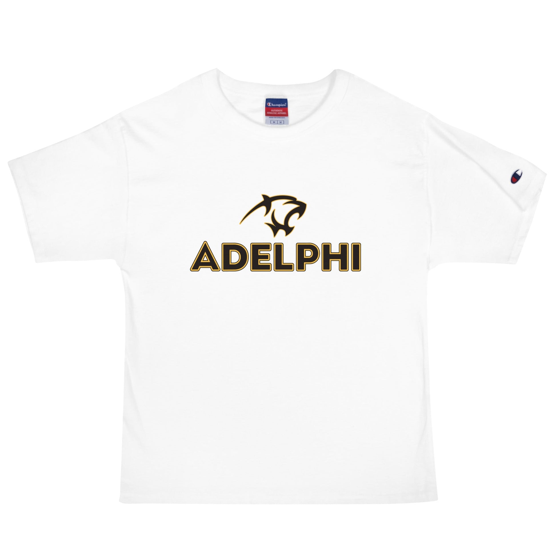 Signature | Champion T-Shirt | Adelphi Womens Soccer | Apex Panther Logo