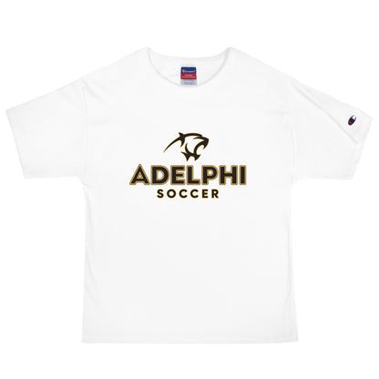 Signature | Champion T-Shirt | Adelphi Womens Soccer | Vanguard Mark Logo