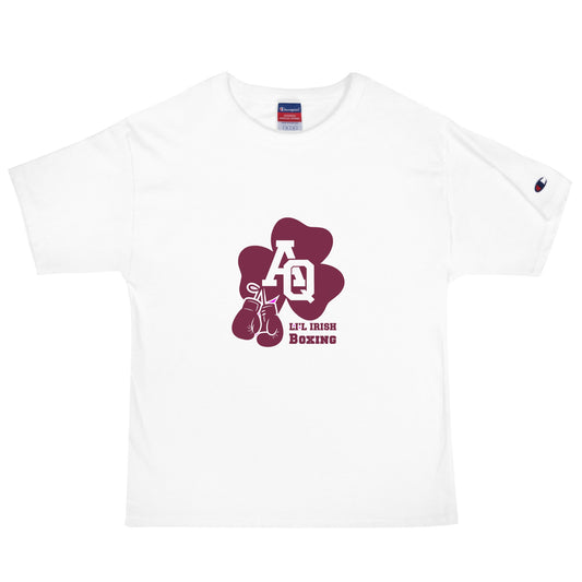 Signature | Champion T-Shirt | Aquinas Li’l Irish Boxing | AQ Shamrock Logo