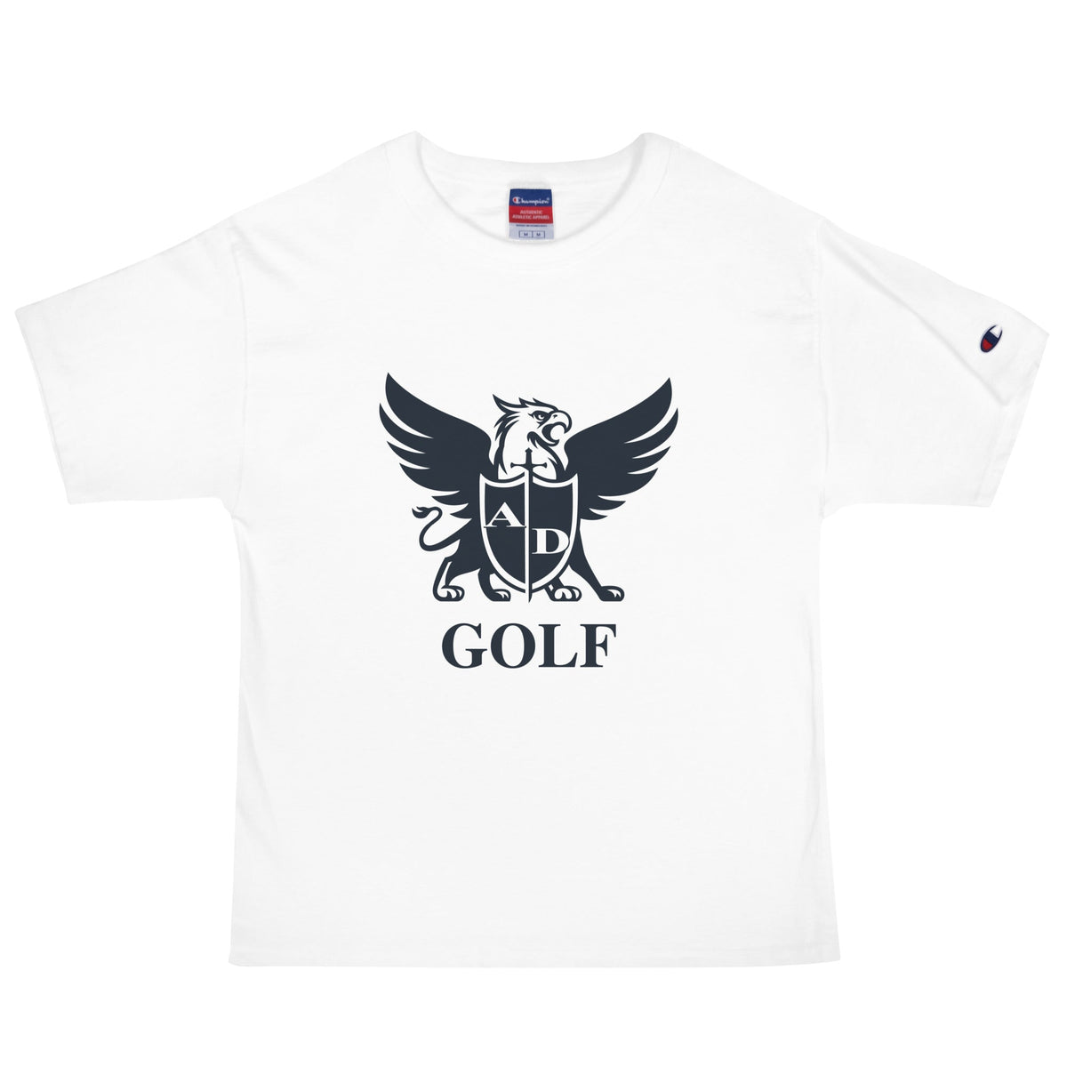 Signature | Champion T-Shirt | Arma Dei Academy Golf | Griffin Logo