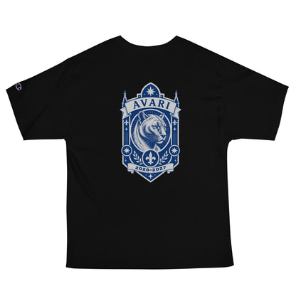 Signature | Champion T-Shirt | Arma Dei Academy Logic Houses | Avari Logo