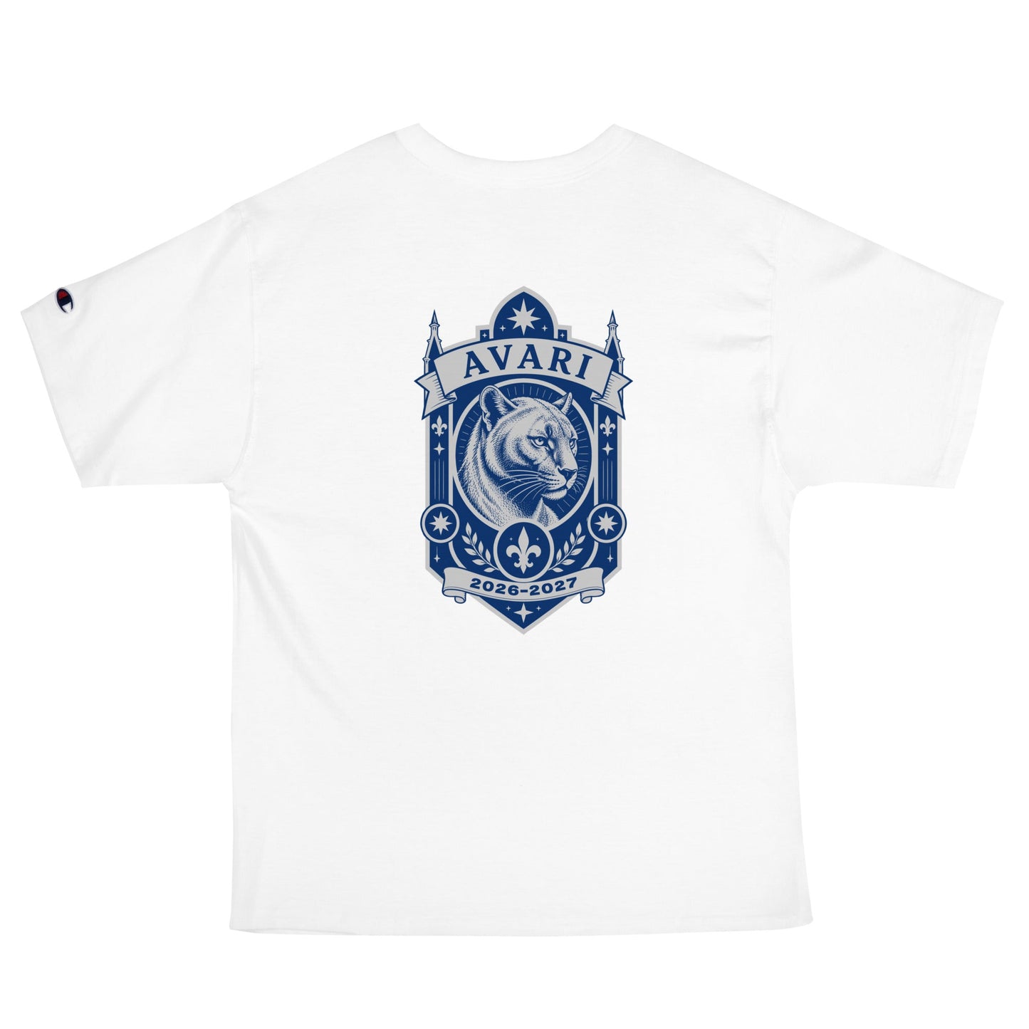 Signature | Champion T-Shirt | Arma Dei Academy Logic Houses | Avari Logo