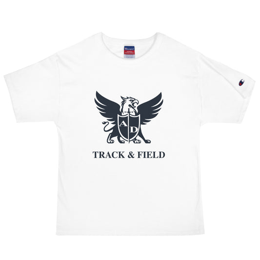 Signature | Champion T-Shirt | Arma Dei Academy Track and Field | Griffin Logo