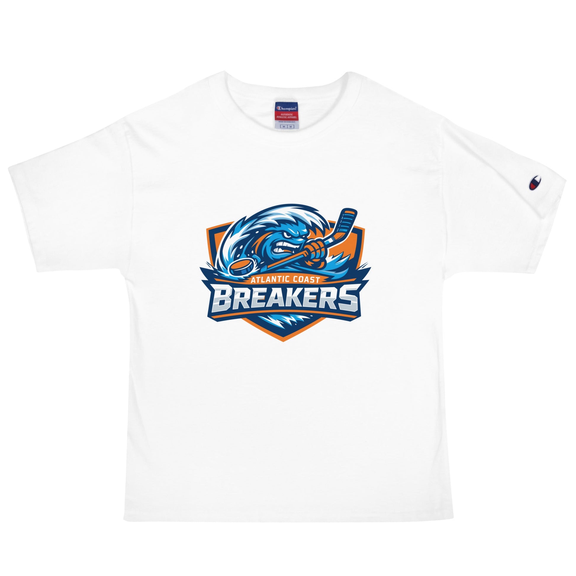 Signature | Champion T-Shirt | Atlantic Coast Breakers Hockey | Mascot Shield Logo