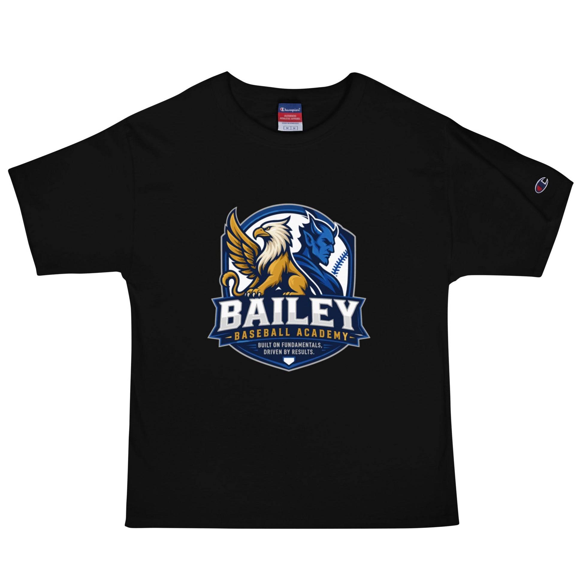 Signature | Champion T-Shirt | Bailey Baseball Academy | Shield Logo