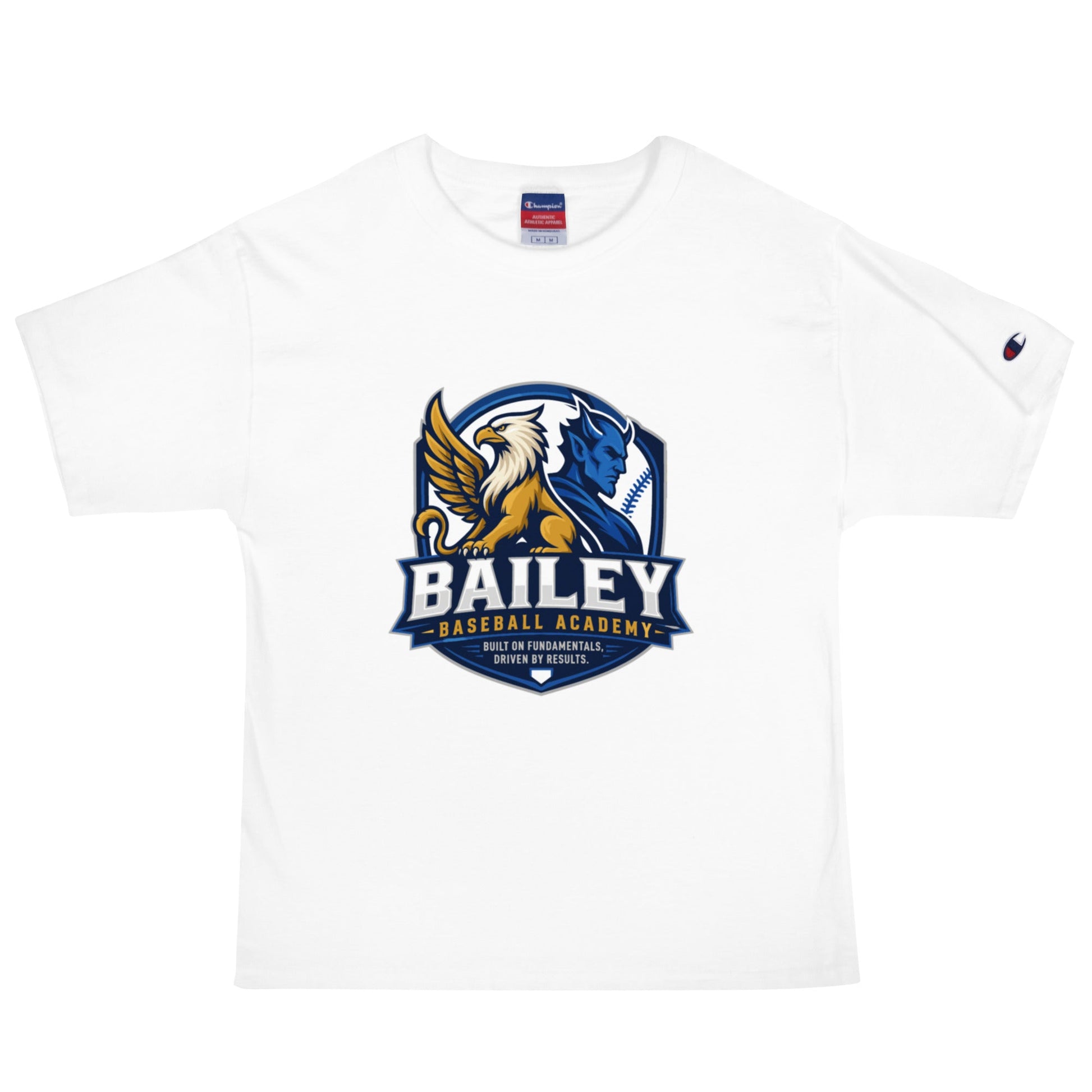 Signature | Champion T-Shirt | Bailey Baseball Academy | Shield Logo