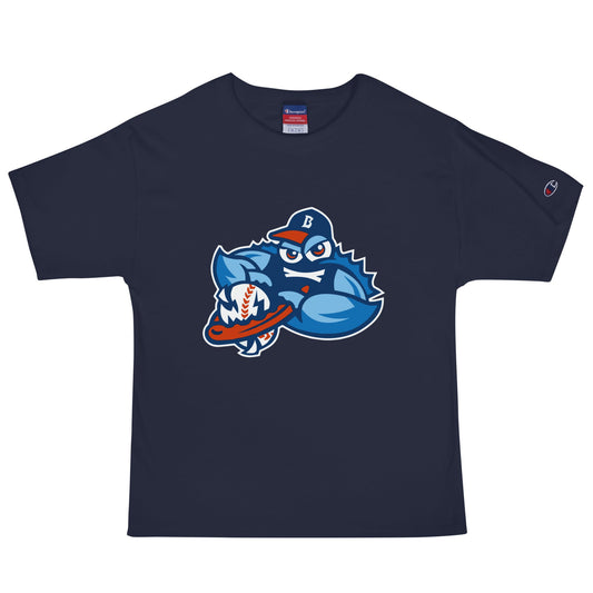 Signature | Champion T-Shirt | Bellport BlueClaws | Mascot Logo
