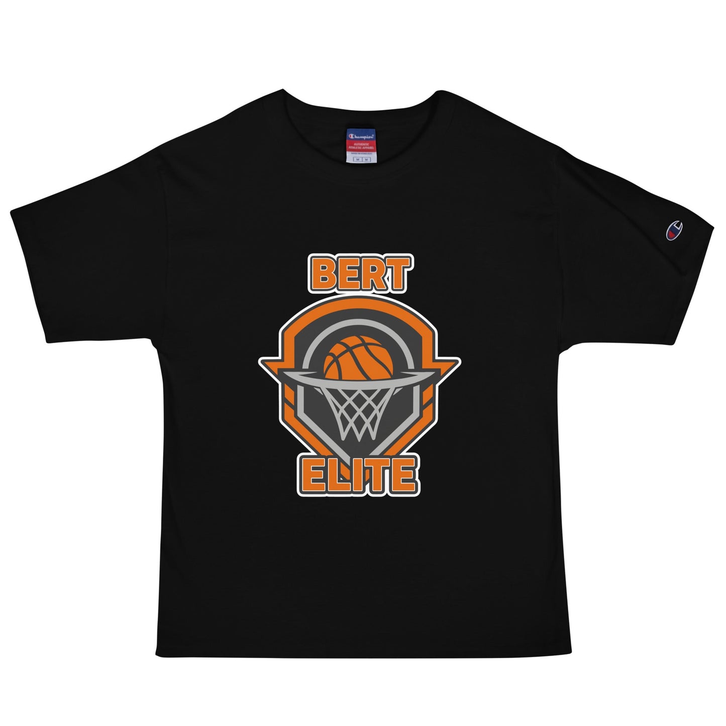 Signature | Champion T-Shirt | Bert Elite AAU | Hoop Badge Logo