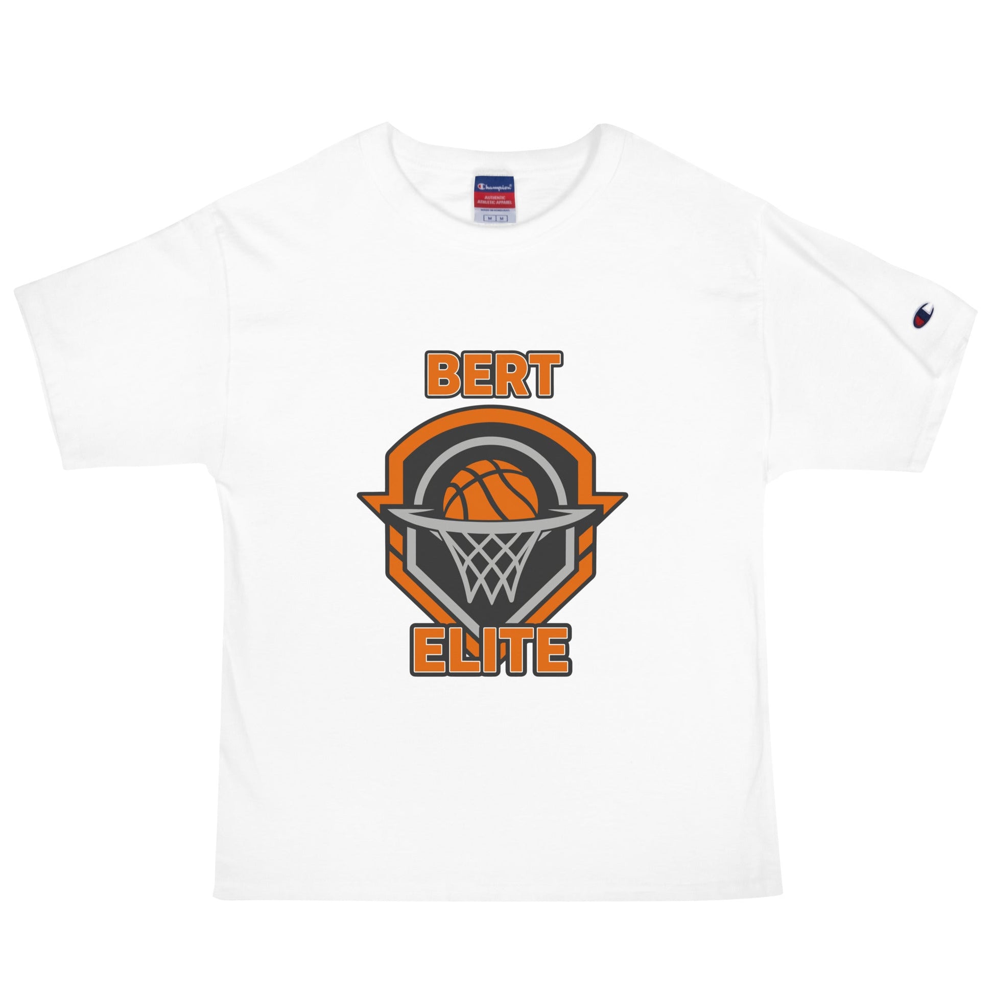 Signature | Champion T-Shirt | Bert Elite AAU | Hoop Badge Logo