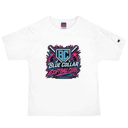 Signature | Champion T-Shirt | Blue Collar Softball 2034 | Athletics Logo