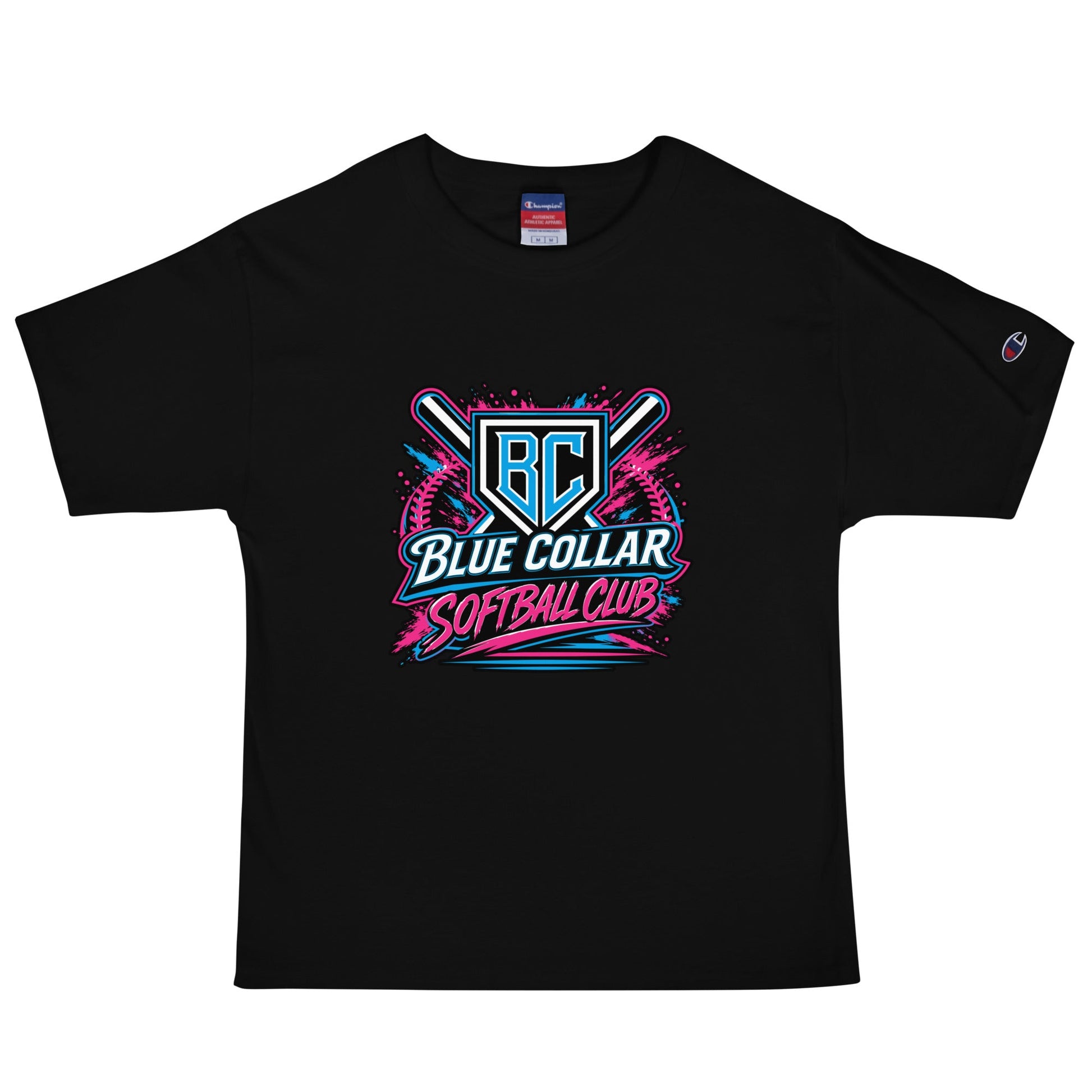 Signature | Champion T-Shirt | Blue Collar Softball 2034 | Athletics Logo