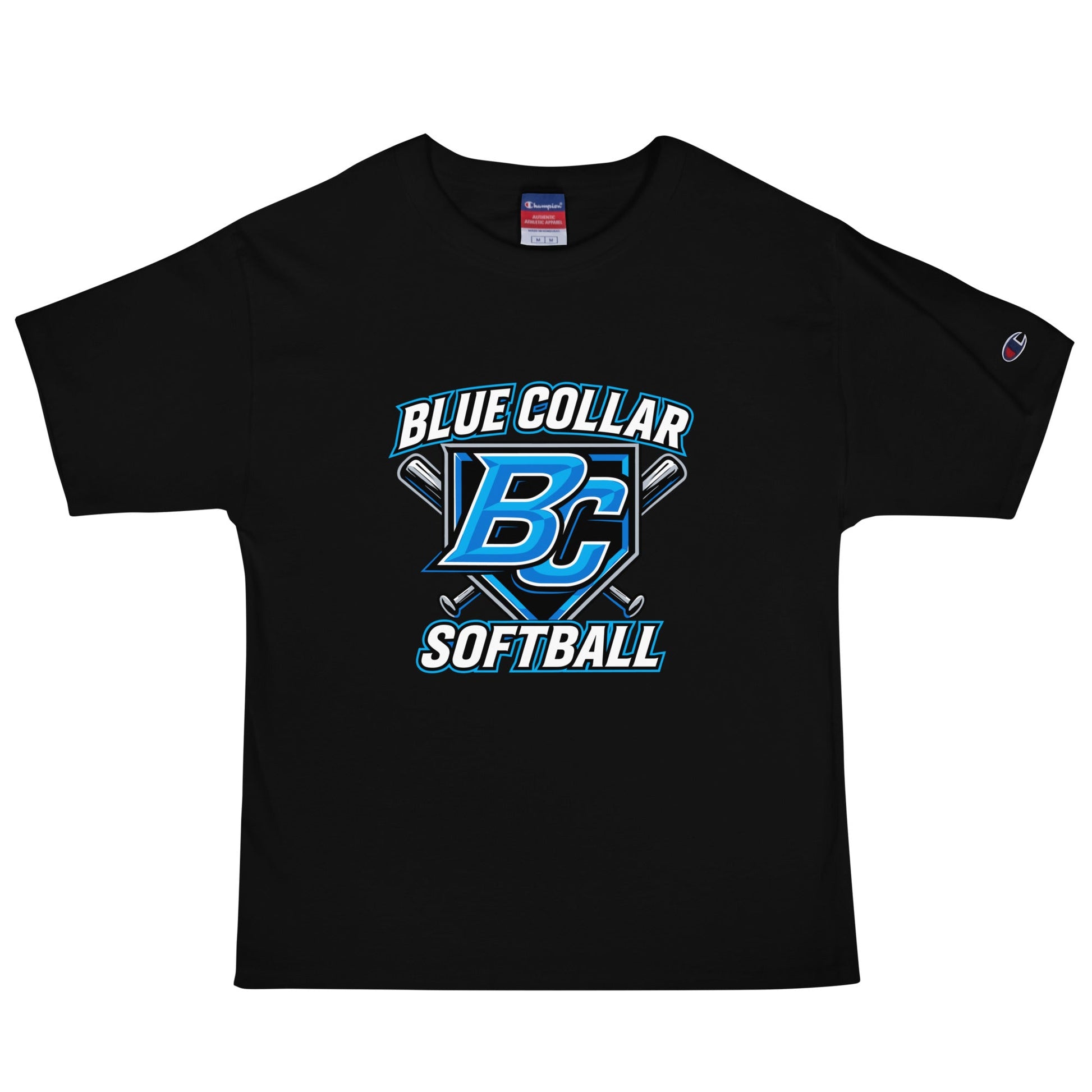 Signature | Champion T-Shirt | Blue Collar Softball 2034 | Shield Logo
