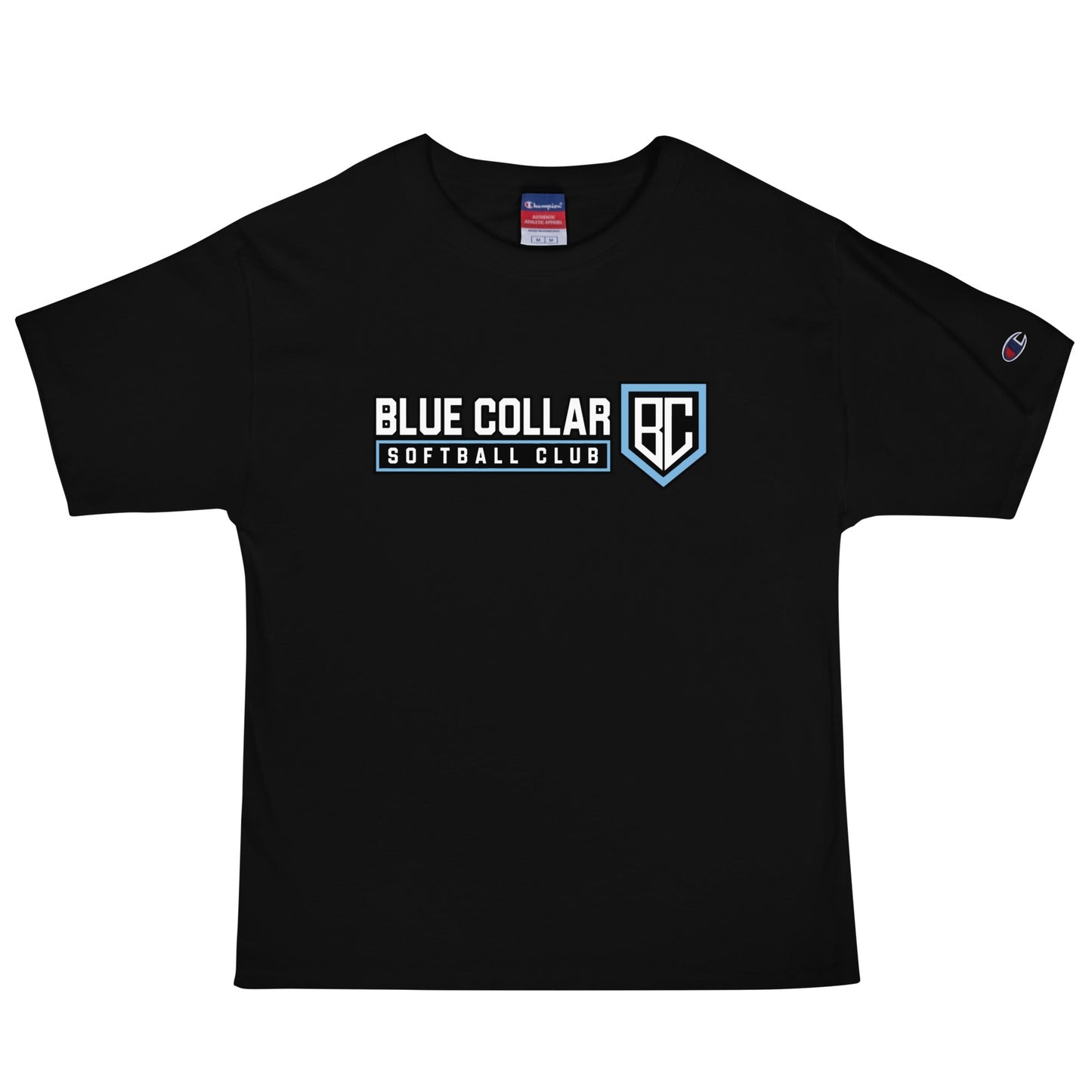 Signature | Champion T-Shirt | Blue Collar Softball 2034 | Vanguard Logo