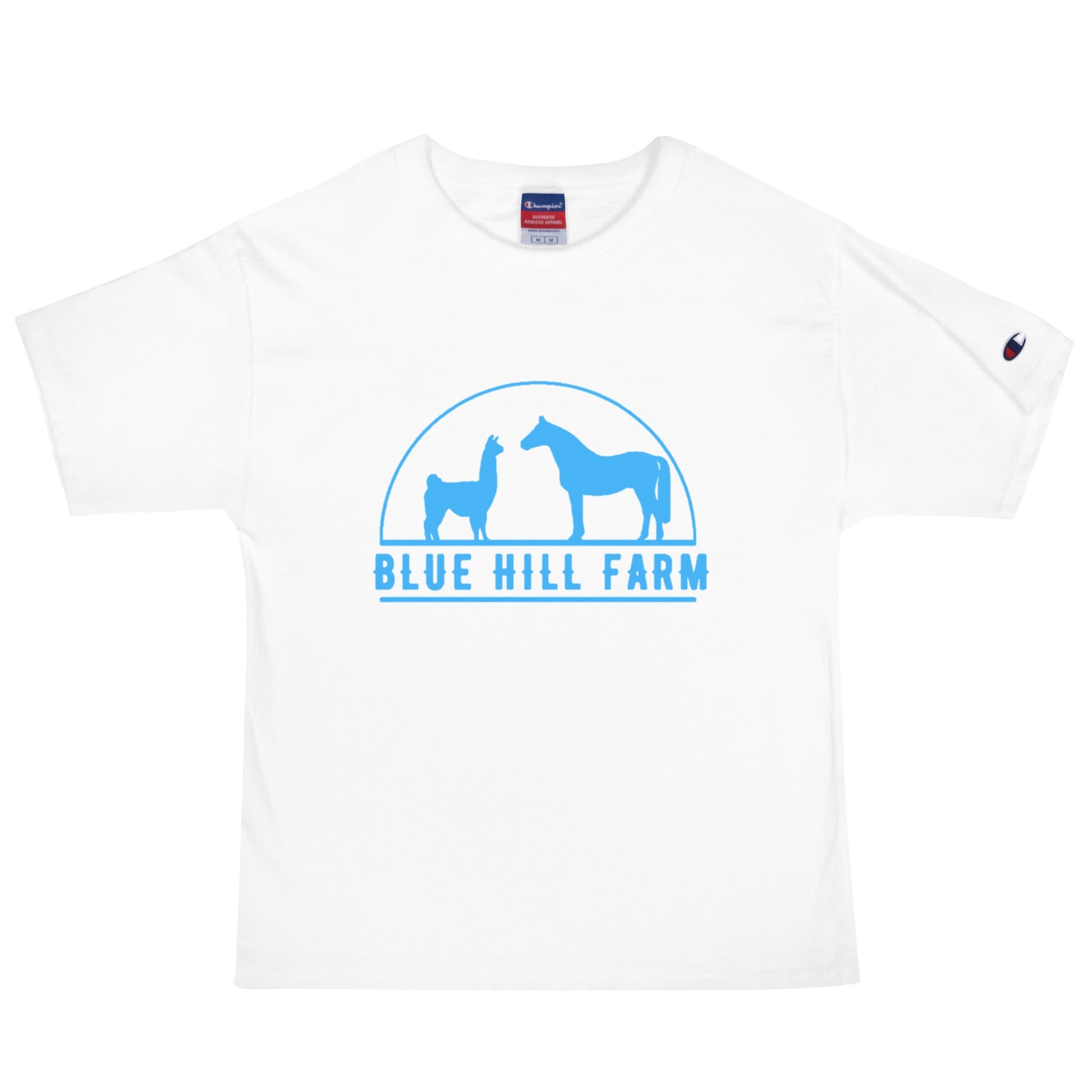 Signature | Champion T-Shirt | Blue Hill Farm | Emblem Logo