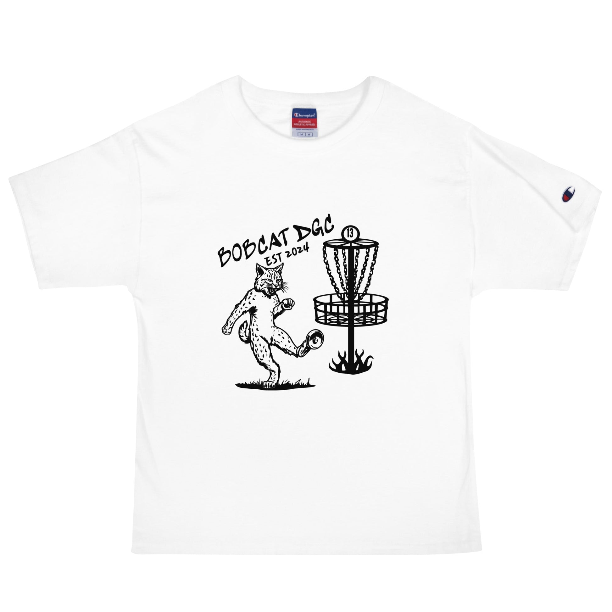 Signature | Champion T-Shirt | Bobcat DGC | Predator Disc Golf Logo
