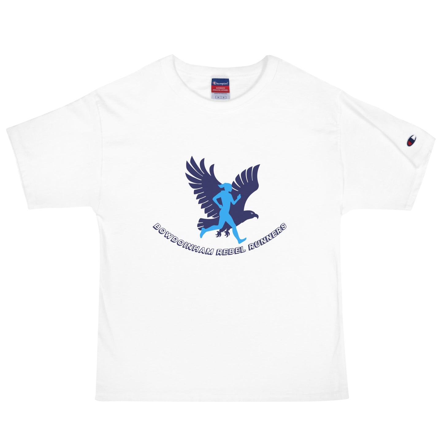 Signature | Champion T-Shirt | Bowdoinham Rebel Runners | Emblem Logo